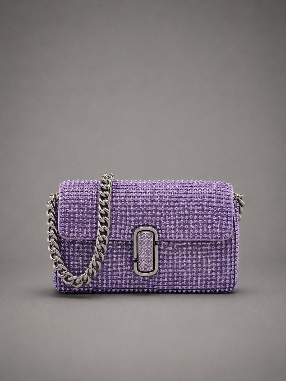 Marc Jacobs Lilac Crystal-Embellished Chain Crossbody